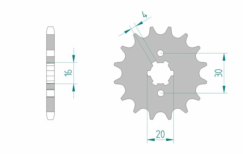 Afam Unisex Steel Standard Front Sprocket 24200 - 428
