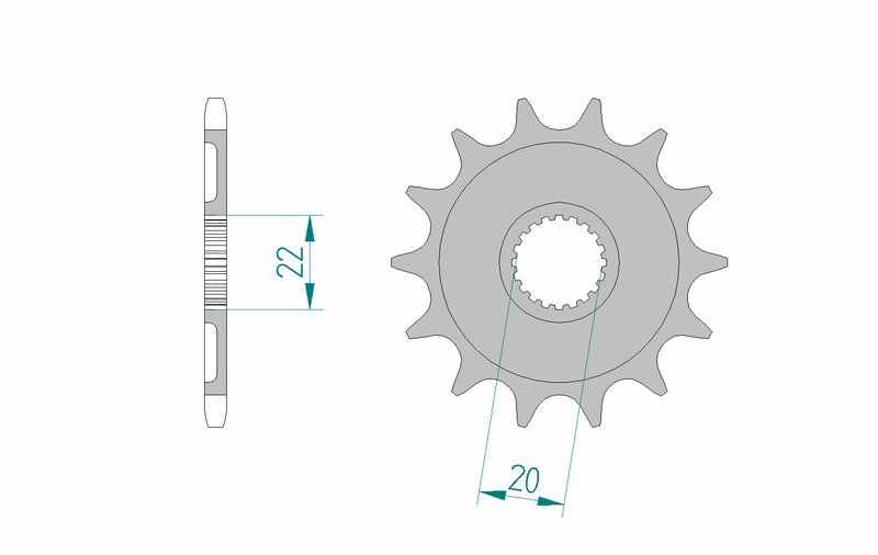 AFAM Steel Standard Front Sprocket 21309 - 520, Size 70 mm, Size 70 mm