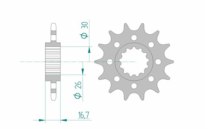 AFAM Steel Standard Front Sprocket 20613 - 520
