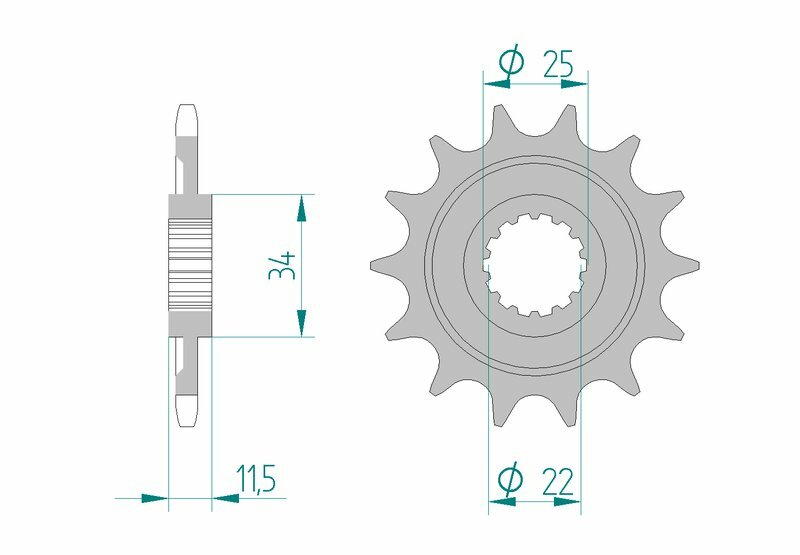 AFAM Steel Standard Front Sprocket 43400 - 520