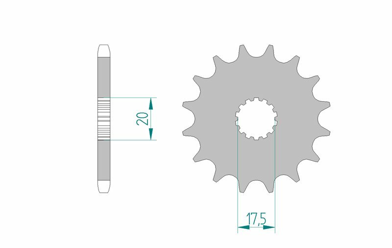 AFAM Steel Standard Front Sprocket 21202 - 428