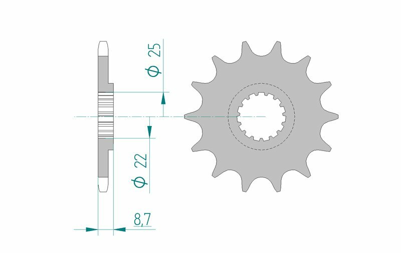 AFAM Steel Self-Cleaning Front Sprocket 73301 - 520