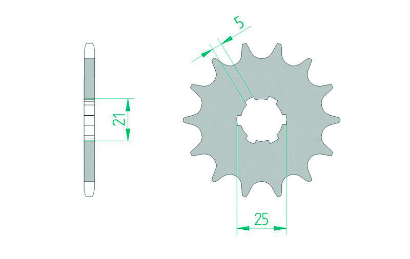 AFAM Steel Self-Cleaning Front Sprocket 30300 - 520