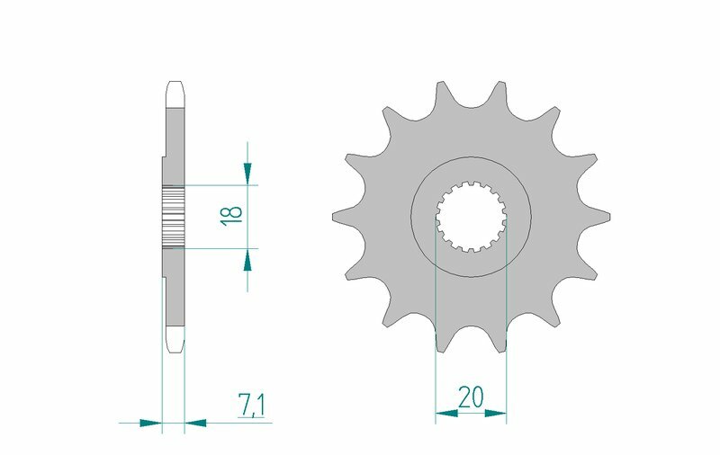 AFAM Pignon acier anti-boue 22203 - 520
