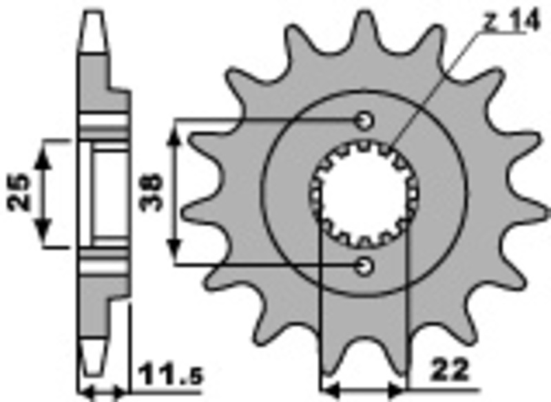 PBR Sprocket PBR acero estándar 7004 - 520