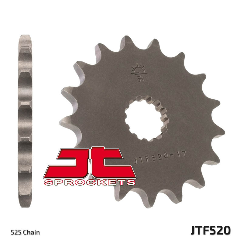 JT SPROCKETS Steel Standard Front Sprocket 520 - 525, Size 100 mm, Size 100 mm