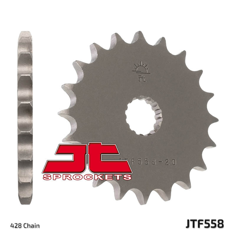 JT SPROCKETS Steel Standard Front Sprocket 558 - 520, Size 100 mm, Size 100 mm