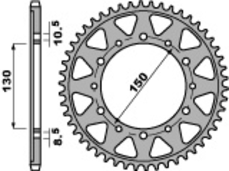 PBR Steel Standard Rear Sprocket 860 - 530