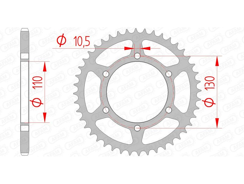 AFAM Steel Standard Rear Sprocket 16500 - 520