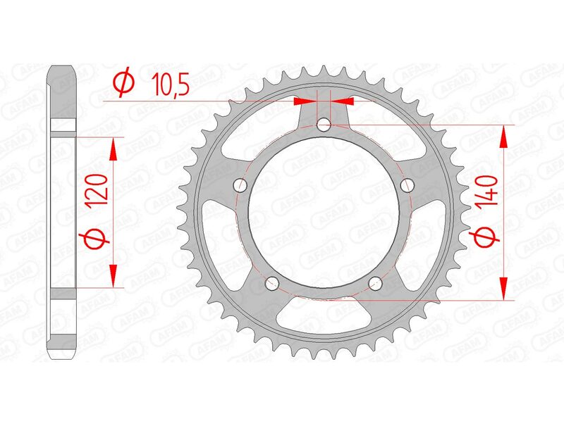 AFAM Steel Standard Rear Sprocket 86603 - 530