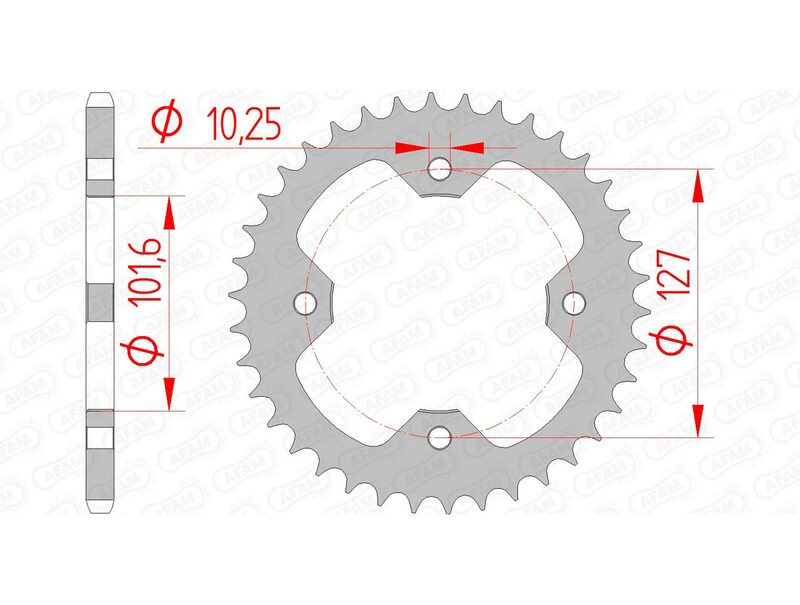 AFAM Steel Standard Rear Sprocket 98500 - 520