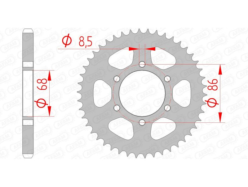 AFAM Couronne acier standard 16201 - 428