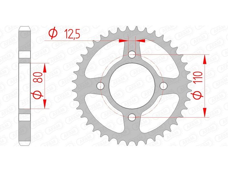 AFAM Steel Standard Rear Sprocket 10603 - 530
