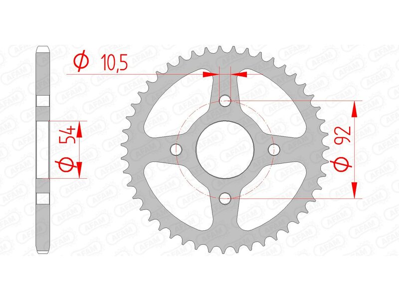 AFAM Steel Standard Rear Sprocket 12115 - 420