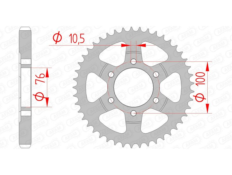 AFAM Steel Standard Rear Sprocket 14902 - 530