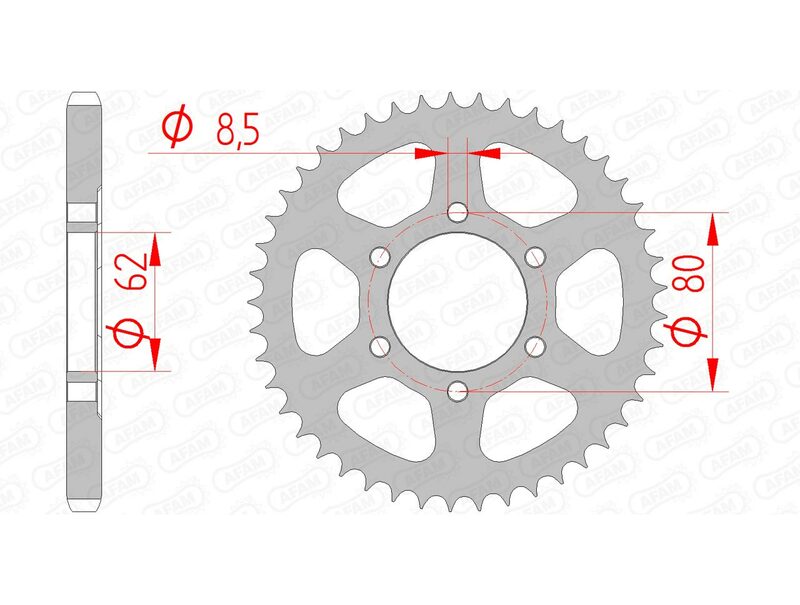 AFAM Steel Standard Rear Sprocket 12203 - 428