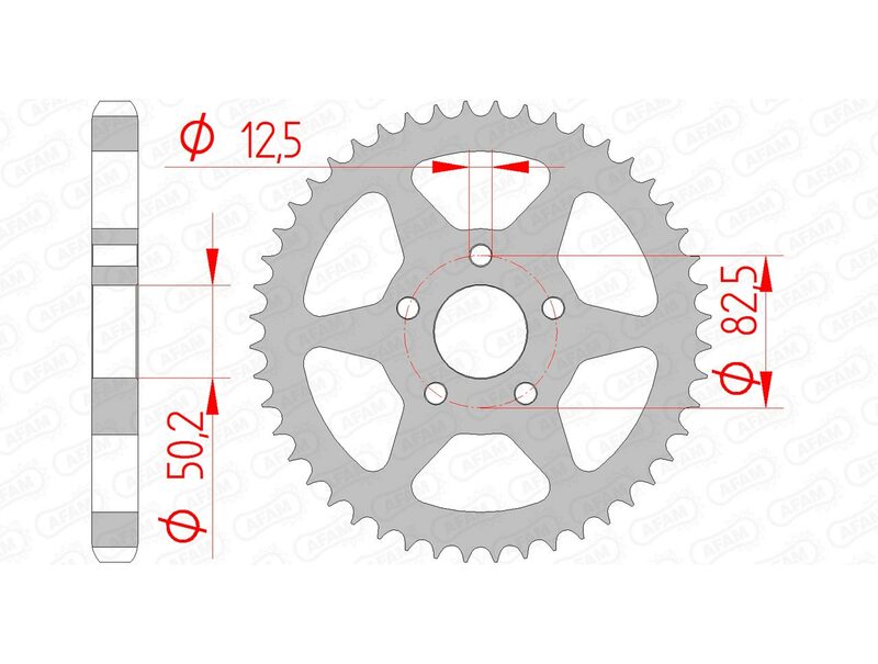 AFAM Steel Standard Rear Sprocket 92803 - 530