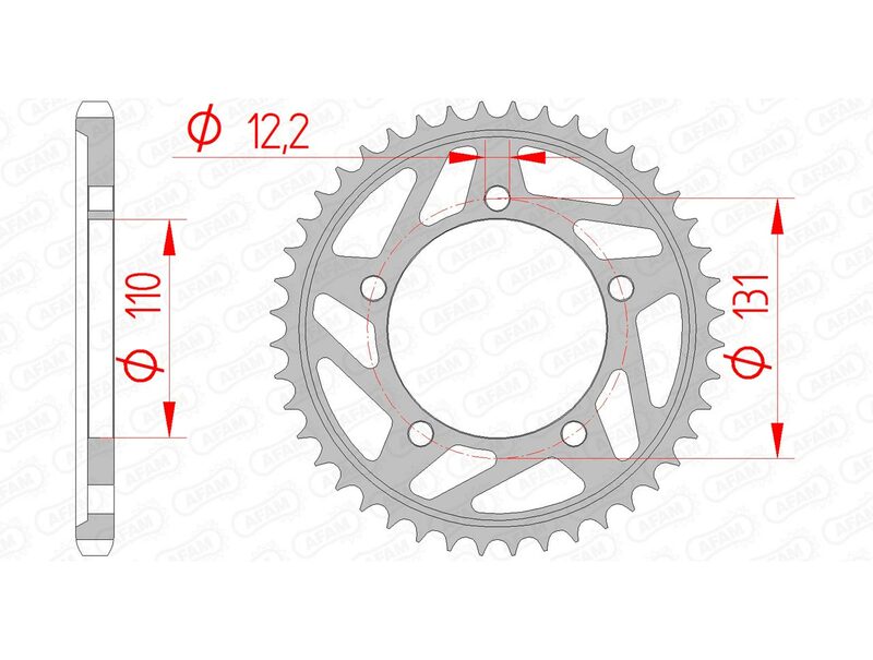 AFAM Steel Standard Rear Sprocket 164800 - 525