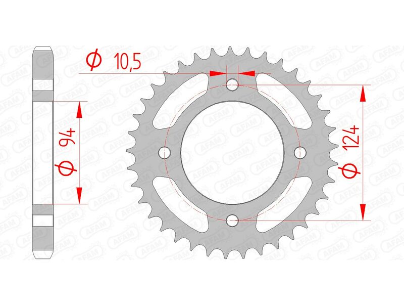 AFAM Couronne acier standard 10505 - 530
