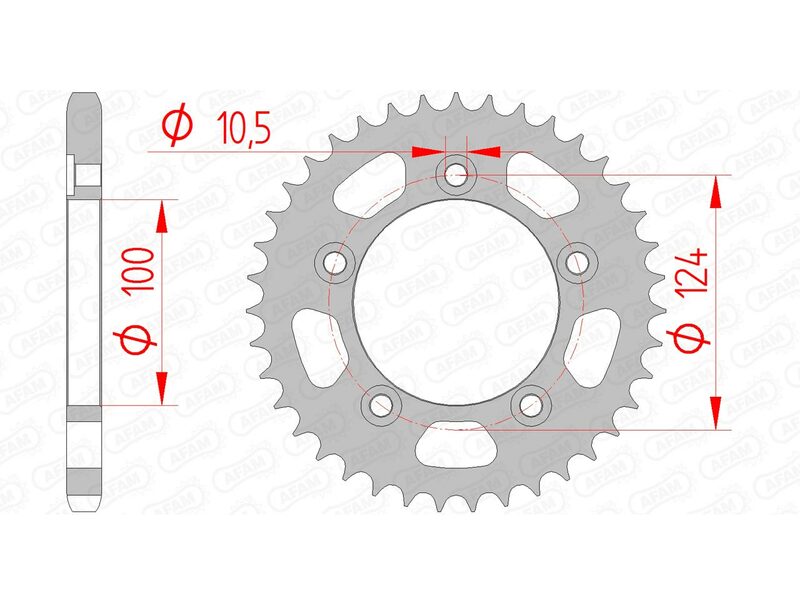 AFAM Couronne acier standard 50612 - 525