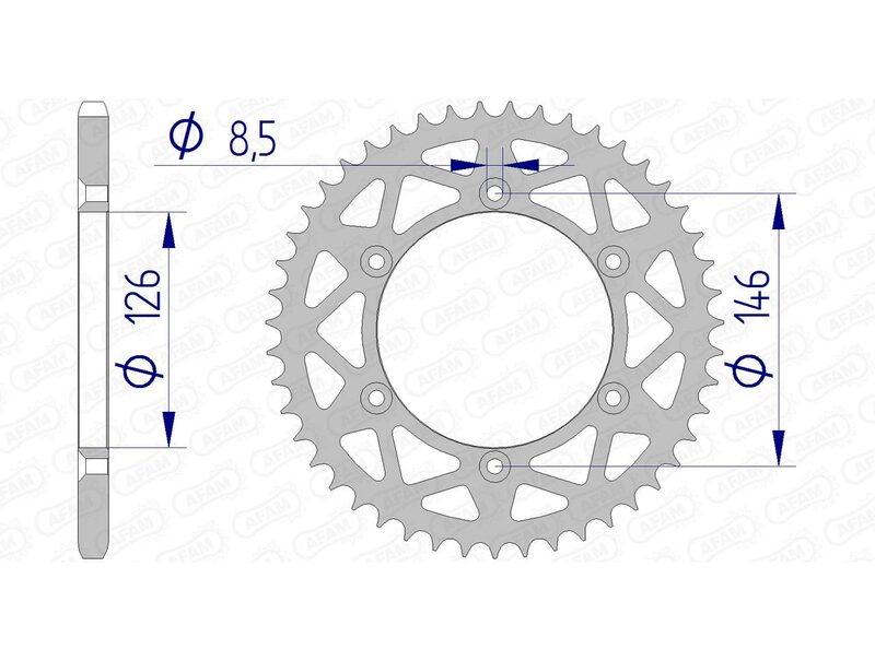 AFAM Aluminium Rear Sprocket 15203 - 520