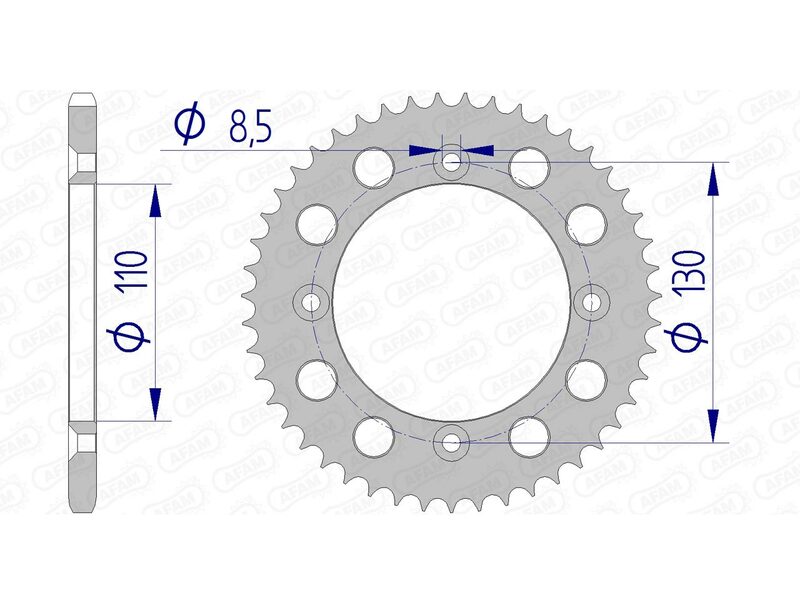 AFAM Aluminium Ultra-Light Rear Sprocket 11104 - 420