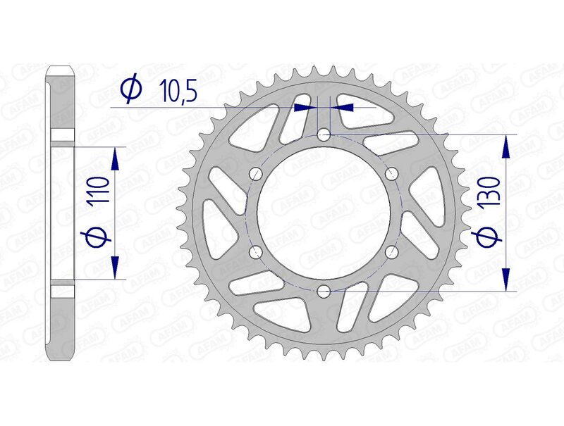 AFAM Aluminium Rear Sprocket 13813 - 530