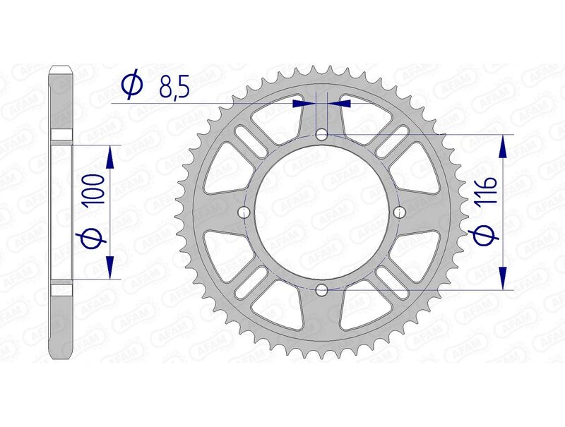 AFAM Aluminium Rear Sprocket 17105428