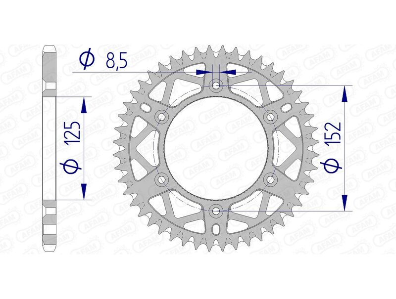 AFAM Aluminium Ultra-Light Self-Cleaning Rear Sprocket 39300 - 520