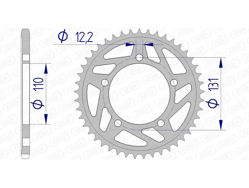 Couronne Afam 41 dents alu pas 520 type 165801 BMW S1000RR
