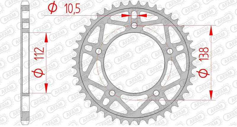 Afam Unisex Steel Standard Rear Sprocket 12817 - 520