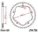 JT SPROCKETS Stahl Standard Kettenrad 752 - 525 - Benötigt einen Kettenradträger