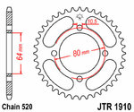 JT SPROCKETS Steel Standard Rear Sprocket 1910 - 520