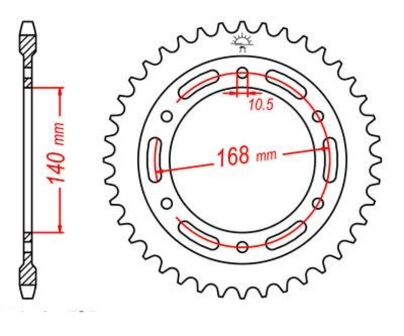 JT SPROCKETS Steel Standard Rear Sprocket 3 - 525