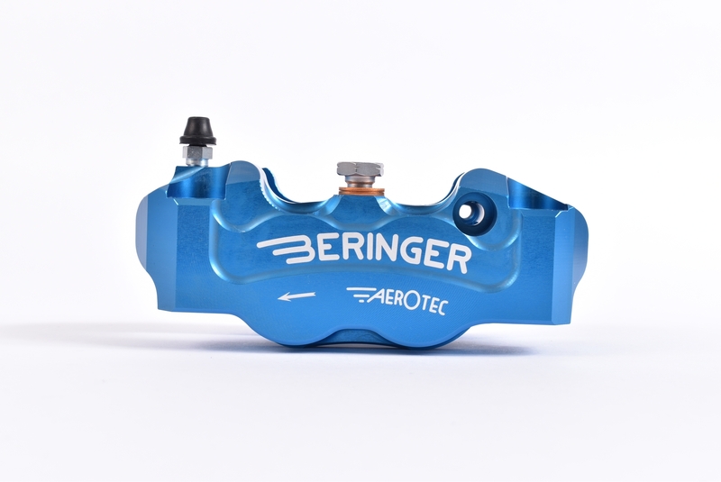BERINGER Aerotec® Left Radial Brake Caliper 4 Pistons Ø32mm Spacing 108mm Blue