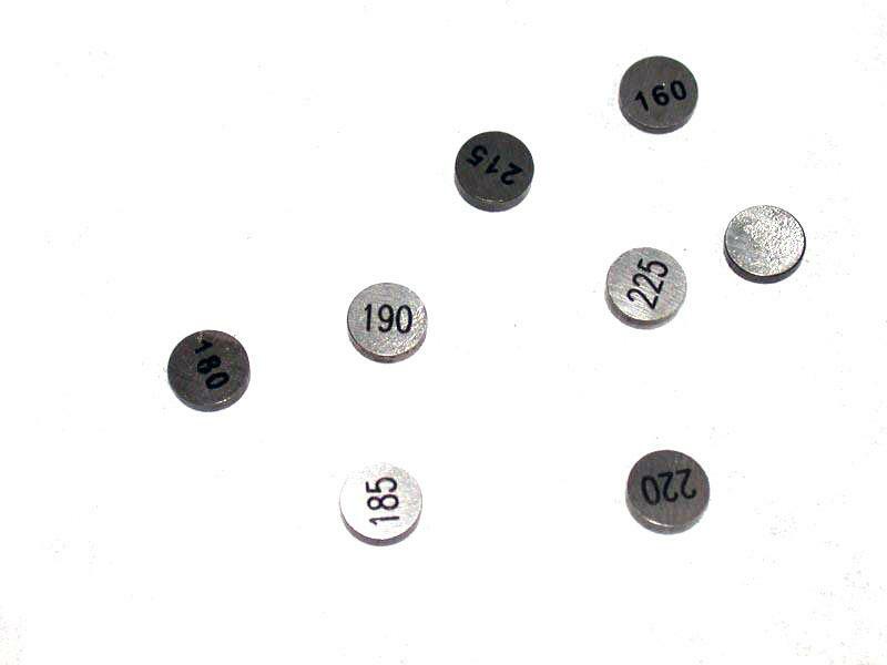 HOT CAMS Valve Shims Ø9,48x1,60mm - Set of 5, Size 65 mm, Size 65 mm
