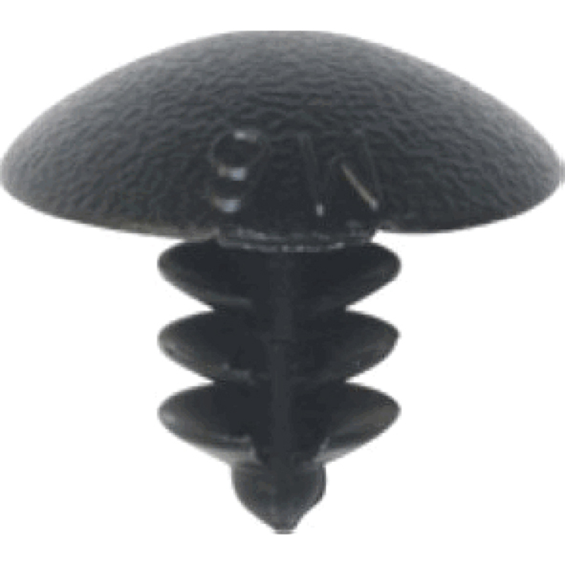 BIHR Plastic Hole Plug M6 10 Pieces, black, black