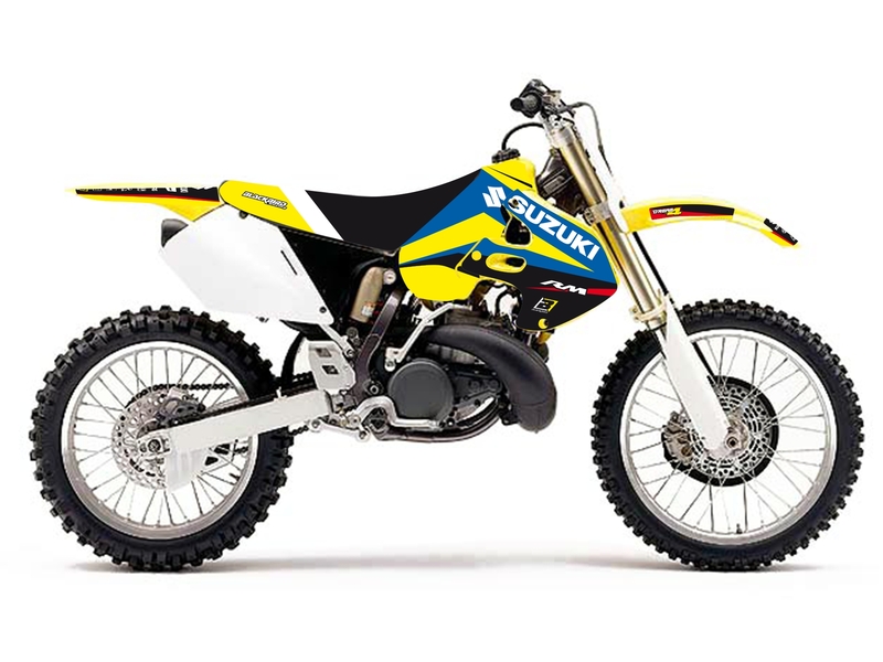 BLACKBIRD Dream Graphic 4 Complete Graphic Kit Suzuki RM125/250, black