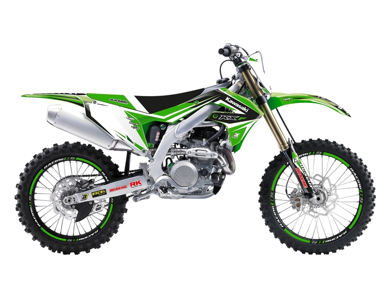 BLACKBIRD Dream Graphic 4 Complete Graphic Kit Kawasaki KX450F, black