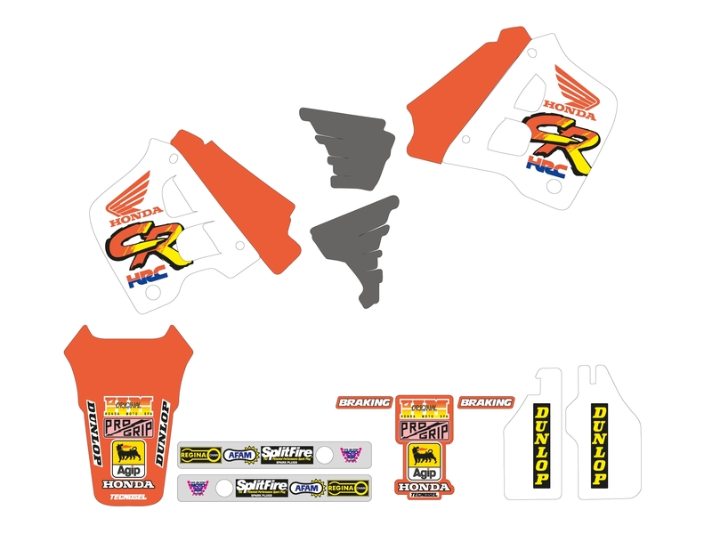 Tecnosel Unisex Stickers Kit Team Honda 1991