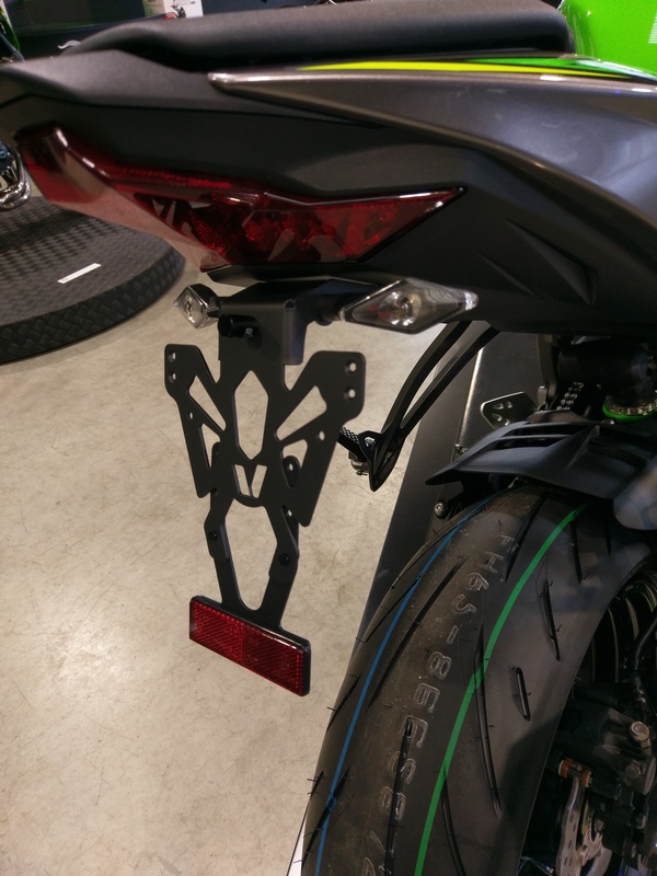 V PARTS License Plate Holder Black Kawasaki ZX-6R, black