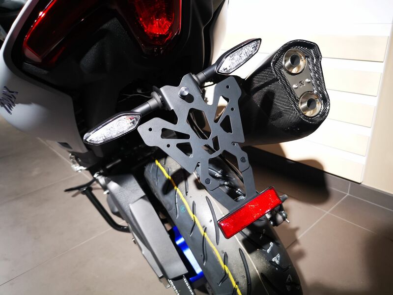 V PARTS License Plate Holder Black Yamaha T-Max 560, black
