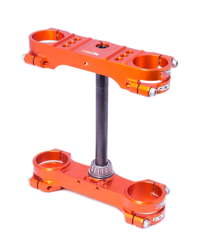 XTRIG Rocs Tech Triple Clamp Orange 22mm offset