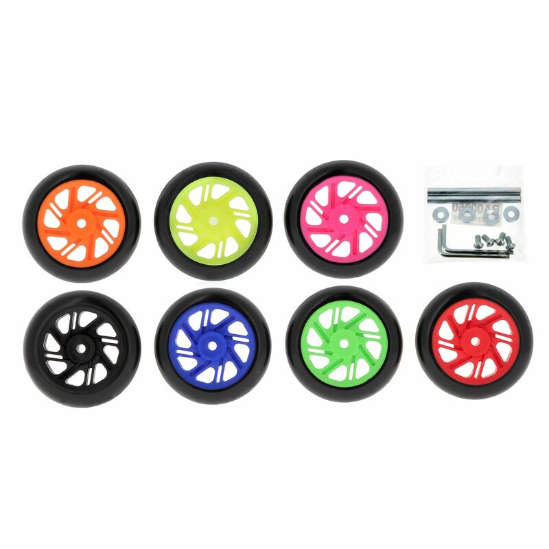 BIHR Home Track Rear Paddock Stand Wheels 2 pieces Yellow, yellow