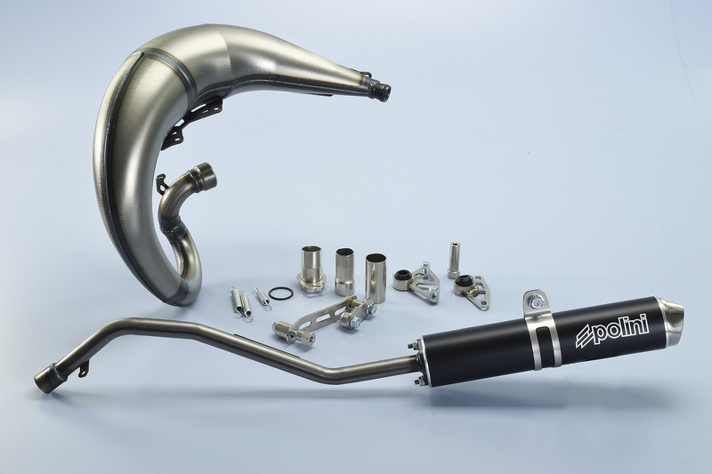 POLINI Race Full Exhaust System - Black Aluminium, black