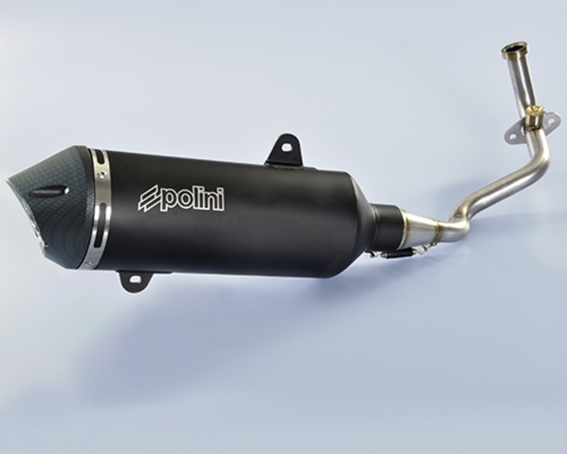 POLINI Maxi-Scooter Exhaust - Black Aluminium Piaggio