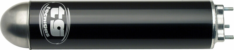 TECNIGAS E-NOX BLACK MUFFLER FOR 2-STROKE, black