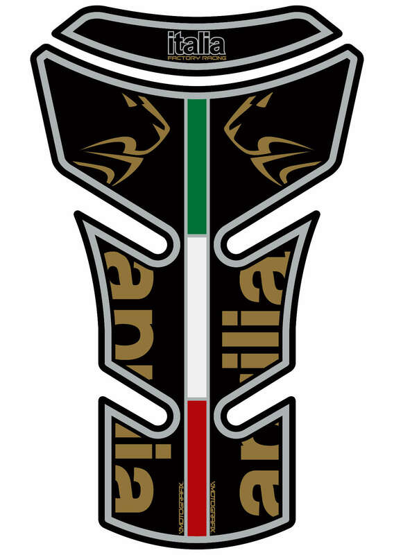 MOTOGRAFIX Tank Pad 2pcs Black/or Aprilia Shiver 750/750 GT, black