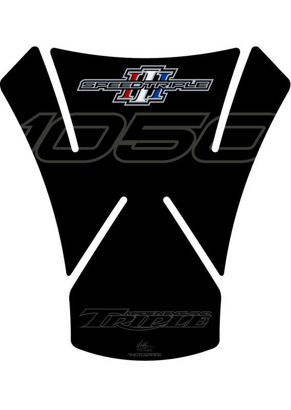 MOTOGRAFIX Tank Pad 1pcs Black Triumph Speed Triple 1050/1050 R, black