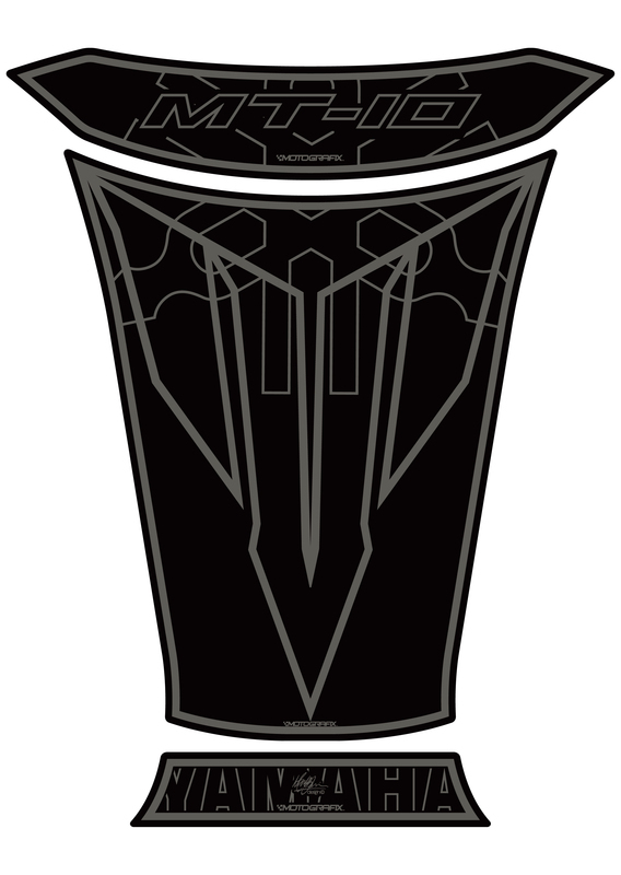 MOTOGRAFIX Ochrana nádrže 2ks Černá Yamaha MT-10